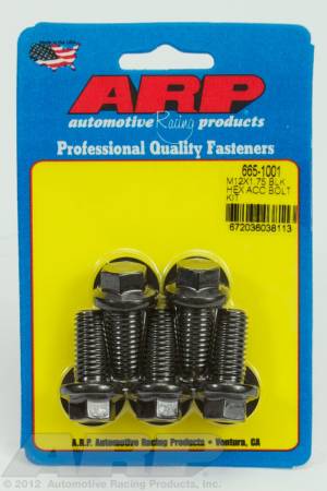 ARP - ARP 665-1001 - M12 x 1.75 x 25 hex black oxide bolts