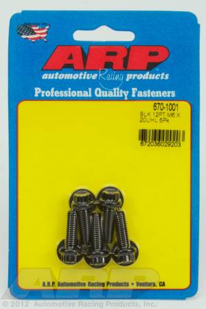 ARP - ARP 670-1001 - M6 x 1.00 x 20 12pt black oxide bolts