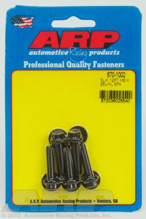 ARP - ARP 670-1002 - M6 x 1.00 x 25 12pt black oxide bolts