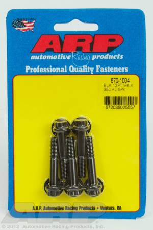 ARP - ARP 670-1004 - M6 x 1.00 x 35 12pt black oxide bolts