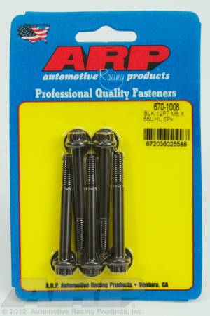 ARP - ARP 670-1008 - M6 x 1.00 x 55 12pt black oxide bolts