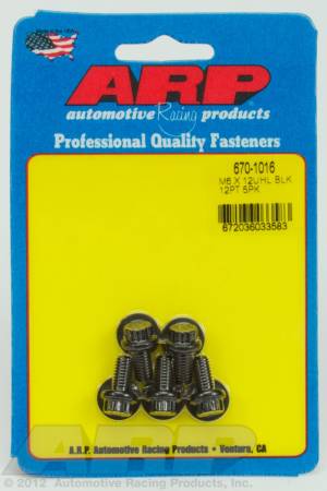 ARP - ARP 670-1016 - M6 x 1.00 x 12 12pt black oxide bolts