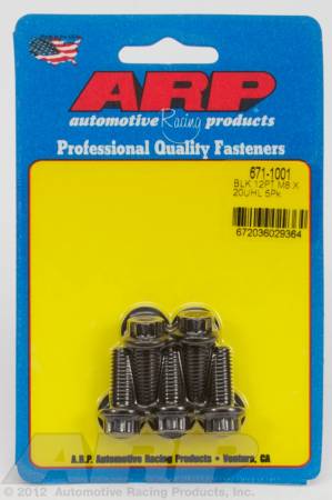 ARP - ARP 671-1001 - M8 x 1.25 x 20 12pt black oxide bolts