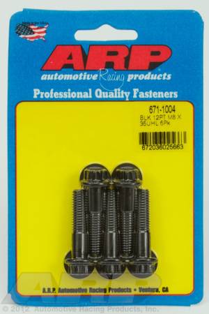 ARP - ARP 671-1004 - M8 x 1.25 x 35 12pt black oxide bolts