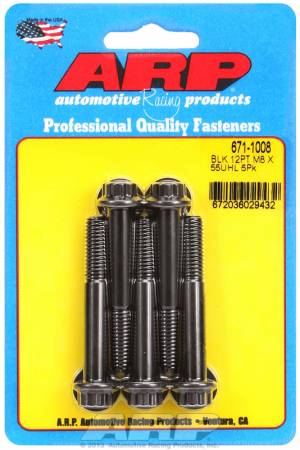 ARP - ARP 671-1008 - M8 x 1.25 x 55 12pt black oxide bolts