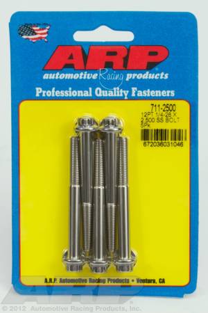 ARP - ARP 711-2500 - 1/4-28 x 2.500 12pt SS bolts