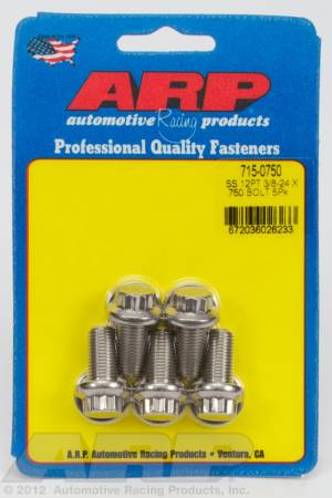 ARP - ARP 715-0750 - 3/8-24 x .750 12pt 7/16 wrenching SS bolts