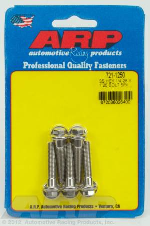 ARP - ARP 721-1250 - 1/4-28 x 1.250 hex SS bolts