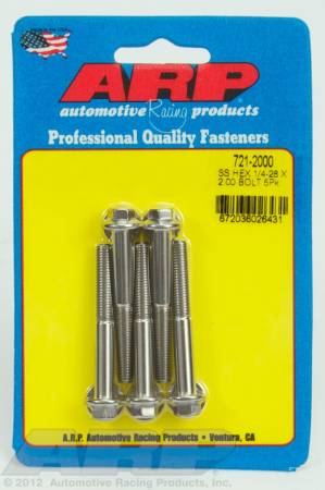 ARP - ARP 721-2000 - 1/4-28 x 2.000 hex SS bolts