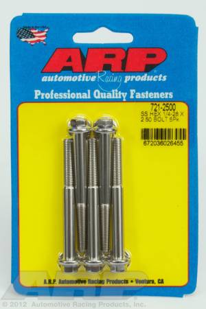 ARP - ARP 721-2500 - 1/4-28 x 2.500 hex SS bolts