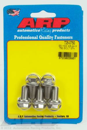 ARP - ARP 725-0750 - 3/8-24 x .750 hex 7/16 wrenching SS bolts