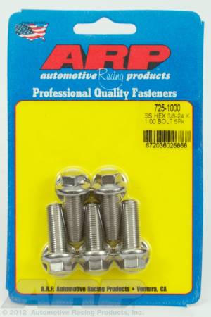 ARP - ARP 725-1000 - 3/8-24 x 1.000 hex 7/16 wrenching SS bolts