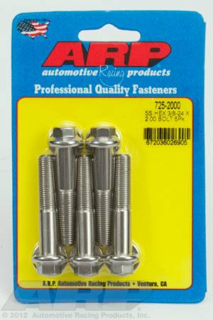 ARP - ARP 725-2000 - 3/8-24 x 2.000 hex 7/16 wrenching SS bolts