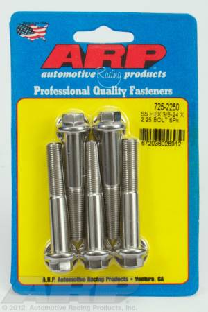 ARP - ARP 725-2250 - 3/8-24 x 2.250 hex 7/16 wrenching SS bolts