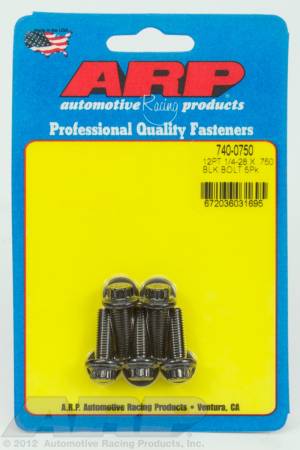 ARP - ARP 740-0750 - 1/4-28 x .750 12pt black oxide bolts