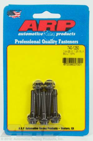 ARP - ARP 740-1250 - 1/4-28 x 1.250 12pt black oxide bolts