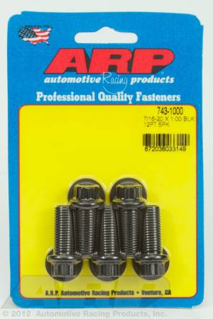 ARP - ARP 743-1000 - 7/16-20 x 1.000 12pt black oxide bolts