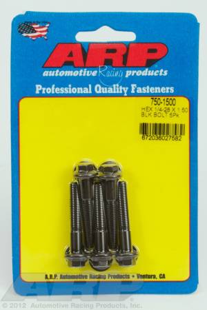 ARP - ARP 750-1500 - 1/4-28 x 1.500 hex black oxide bolts