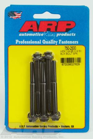 ARP - ARP 750-2500 - 1/4-28 x 2.500 hex black oxide bolts