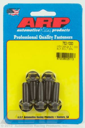 ARP - ARP 752-1000 - 3/8-24 x 1.000 hex black oxide bolts