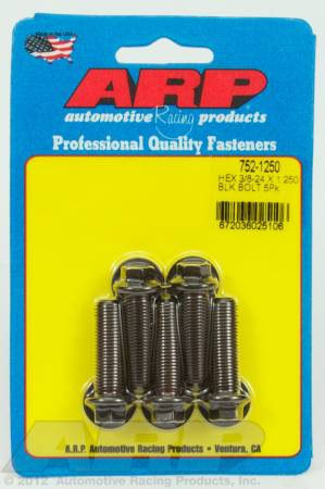 ARP - ARP 752-1250 - 3/8-24 x 1.250 hex black oxide bolts