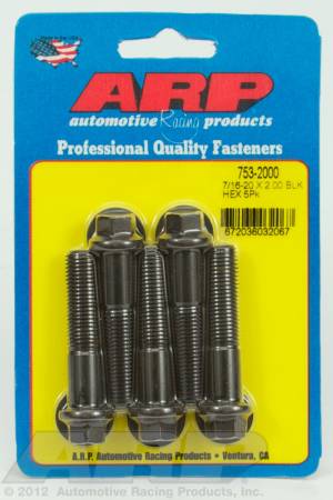 ARP - ARP 753-2000 - 7/16-20 x 2.000 hex black oxide bolts