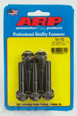 ARP - ARP 754-1750 - 3/8-24 x 1.750 hex 7/16 wrenching black oxide bolts