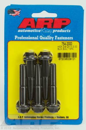 ARP - ARP 754-2000 - 3/8-24 x 2.000 hex 7/16 wrenching black oxide bolts