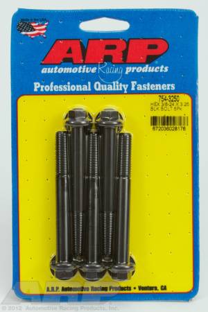 ARP - ARP 754-3250 - 3/8-24 x 3.250 hex 7/16 wrenching black oxide bolts