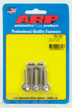 ARP - ARP 760-1002 - M6 x 1.00 x 25 hex SS bolts