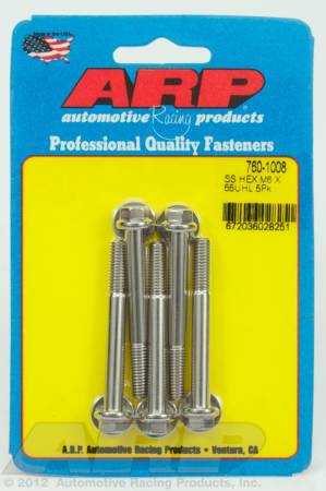 ARP - ARP 760-1008 - M6 x 1.00 x 55 hex SS bolts