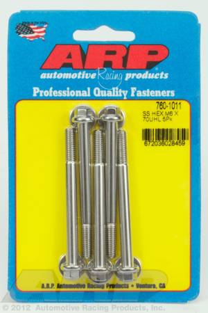 ARP - ARP 760-1011 - M6 x 1.00 x 70 hex SS bolts