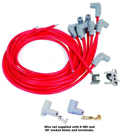 MSD - MSD 31239 - Super Conductor Spark Plug Wire Set 8 Cyl 90 Plug, Socket/HEI Cap