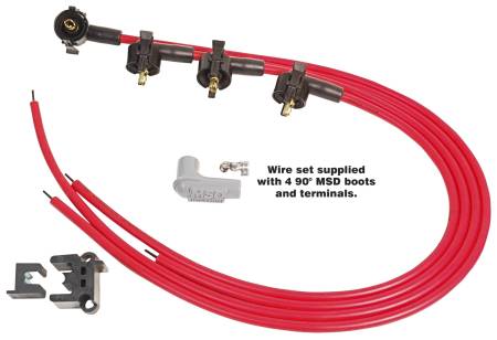 MSD - MSD 31689 - Super Conductor Spark Plug Wire Set, 4 Cylinder Midget