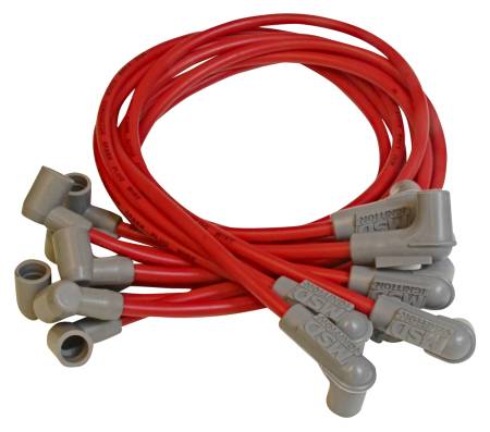 MSD - MSD 31599 - Super Conductor Spark Plug Wire Set, Small Block Chevy, Socket Dist. Cap