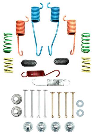 ACDelco - ACDelco 18K1595 - Rear Drum Brake Hardware Kit with Springs, Pins, Retainers, Washers, and Caps