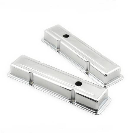 Mr. Gasket - Mr. Gasket 9800 - Chrome valve covers for 1958-86 Chevy small block 283-400 engines.