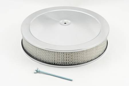 Mr. Gasket - Mr. Gasket 9790 - Competition Air Cleaner - 14" Diameter - 3" Height - Chrome