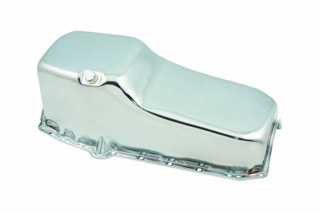 Mr. Gasket - Mr. Gasket 9781 - OIL PAN - Small Block Chevy 1955-'79 283-350 - Chrome Plated - Drivers Side Dipstick