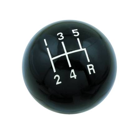 Mr. Gasket - Mr. Gasket 9626 - Shifter Knob - 5-Speed - Classic - Round - Black - Fits 3/8-16 UNC Threaded Sticks