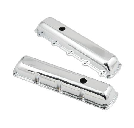 Mr. Gasket - Mr. Gasket 9422 - Chrome valve covers w/o baffle for 1964-90 Oldsmobile 260-455 engines.