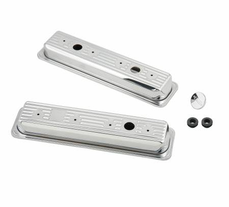 Mr. Gasket - Mr. Gasket 9415 - Chrome valve covers for 1987-97 Chevy small block 305-350 engines.