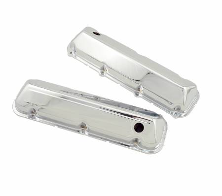 Mr. Gasket - Mr. Gasket 9413 - Chrome valve covers w/baffle for 1968-97 Ford 429-460 engines.