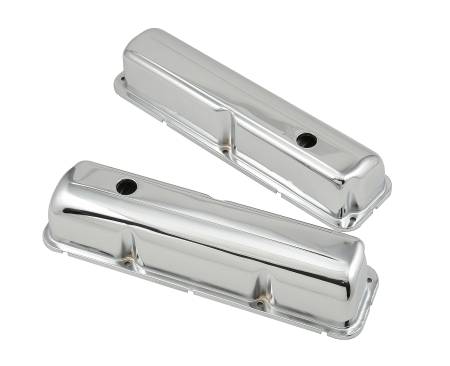 Mr. Gasket - Mr. Gasket 9412 - Chrome valve covers w/baffle for 1958-76 Ford 332-428 FE engines.