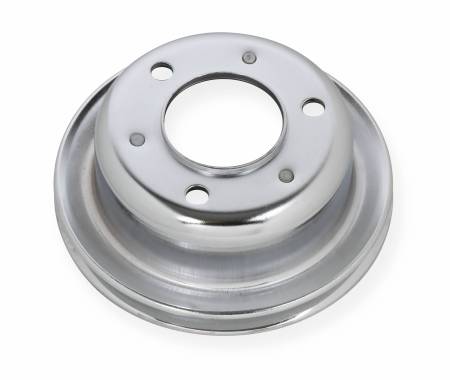 Mr. Gasket - Mr. Gasket 8827 - Crankshaft Pulley - Ford Small Block 1965-66- Chrome - Single Groove