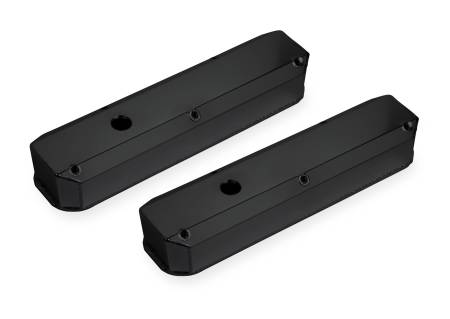 Mr. Gasket - Mr. Gasket 6861BG - Fabricated Aluminum Valve Cover - Chrysler Small Block - Black Finish