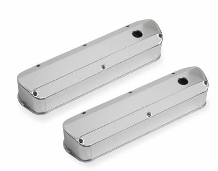 Mr. Gasket - Mr. Gasket 6843G - Fabricated Aluminum Valve Cover - Ford Small Block - Silver Finish