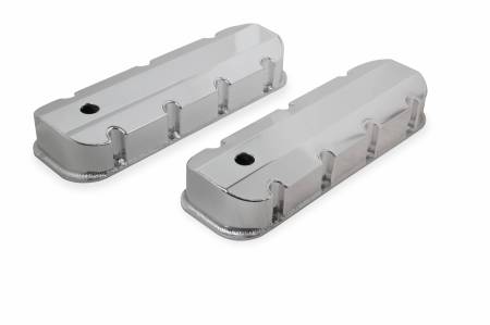 Mr. Gasket - Mr. Gasket 6830G - FABRICATED ALUMINUM VALVE COVERS W/BREATHER HOLES, SHORT BOLT, 1965-2000 CHEVY 396-454 BIG BLOCK - SILVER