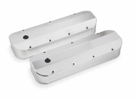 Mr. Gasket - Mr. Gasket 6822G - Fabricated aluminum valve covers w/breather holes, long bolt, 1965-2000 Chevy 396-454 big block - Silver