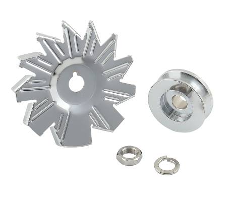 Mr. Gasket - Mr. Gasket 6808 - CHROME ALTERNATOR FAN & PULLEY